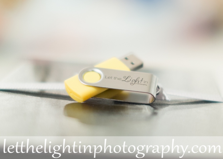Custom USB drive for clients from Northern VA Photographer offering Digital Images or Files